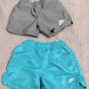 Nike Kids' Gray and Teal Shorts Duo